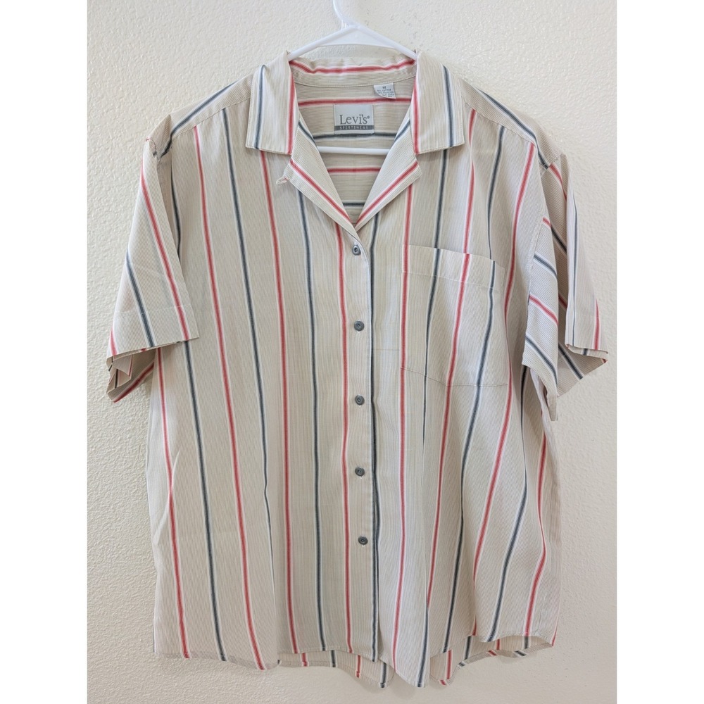 Levi's Sportswear Vintage Silver Tab Shirt Medium Striped WPL 423